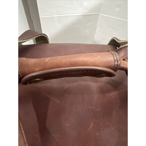 Vintage Bob Timberlake Leather & Canvas Travel Duffle Bag Rustic Style main image 9
